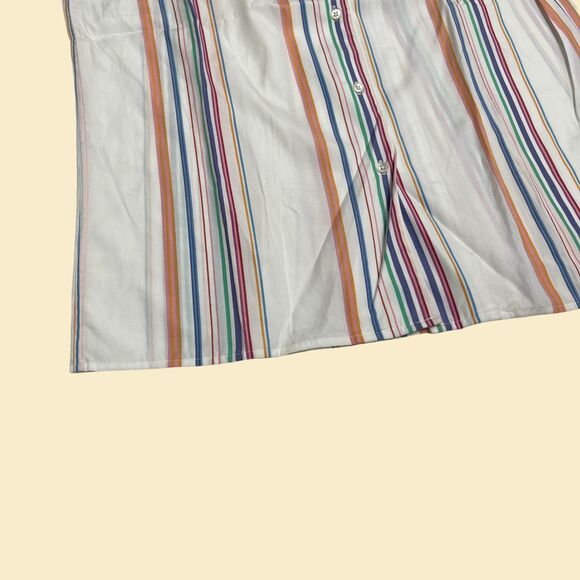 1980s Alexander Julian size 4 womens blouse, vintage striped 1980s button down - Picture 2 of 10